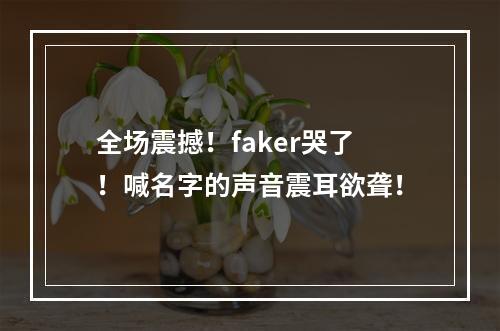 全场震撼！faker哭了！喊名字的声音震耳欲聋！