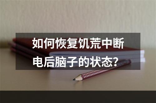 如何恢复饥荒中断电后脑子的状态？