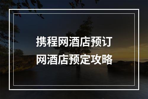 携程网酒店预订网酒店预定攻略