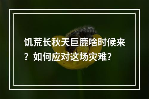 饥荒长秋天巨鹿啥时候来？如何应对这场灾难？