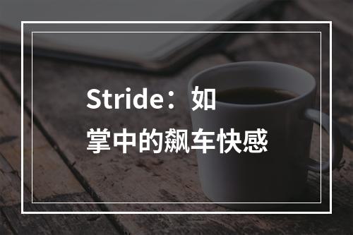 Stride：如掌中的飙车快感