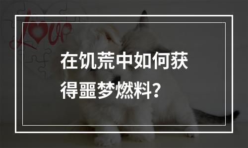 在饥荒中如何获得噩梦燃料？