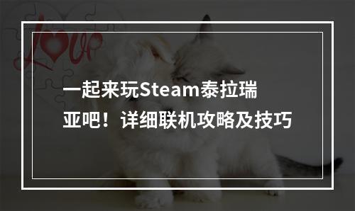 一起来玩Steam泰拉瑞亚吧！详细联机攻略及技巧