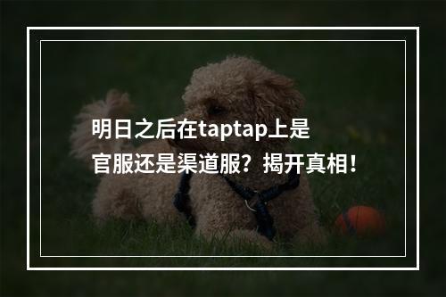 明日之后在taptap上是官服还是渠道服？揭开真相！