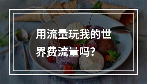 用流量玩我的世界费流量吗？