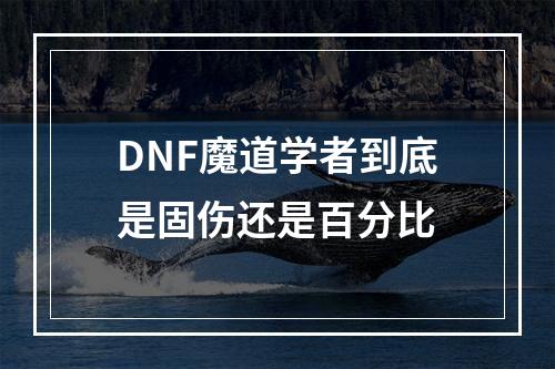 DNF魔道学者到底是固伤还是百分比