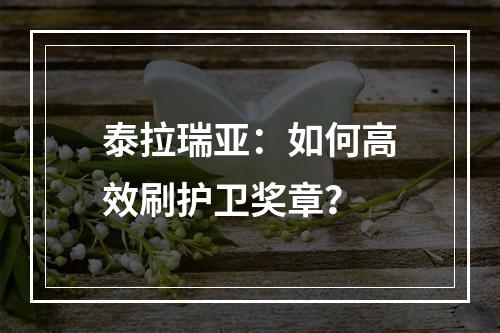 泰拉瑞亚：如何高效刷护卫奖章？