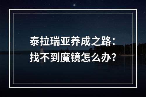 泰拉瑞亚养成之路：找不到魔镜怎么办？