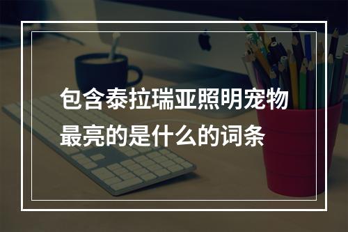 包含泰拉瑞亚照明宠物最亮的是什么的词条