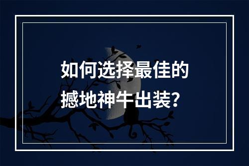 如何选择最佳的撼地神牛出装？