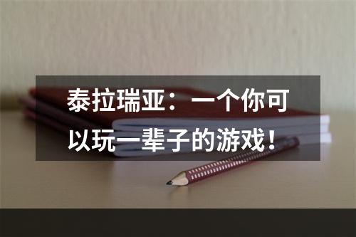 泰拉瑞亚：一个你可以玩一辈子的游戏！