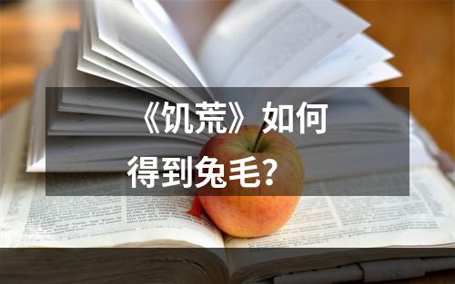 《饥荒》如何得到兔毛？