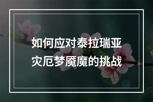 如何应对泰拉瑞亚灾厄梦魇魔的挑战