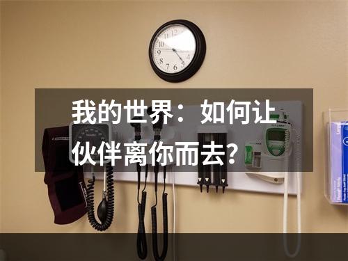 我的世界：如何让伙伴离你而去？