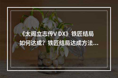 《太阁立志传V DX》铁匠结局如何达成？铁匠结局达成方法分享--游戏攻略网