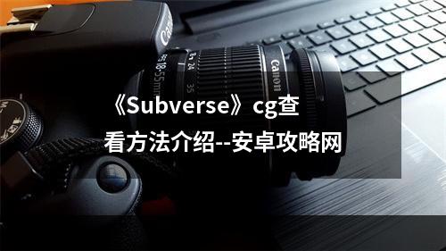 《Subverse》cg查看方法介绍--安卓攻略网