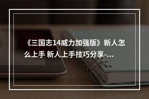 《三国志14威力加强版》新人怎么上手 新人上手技巧分享--游戏攻略网