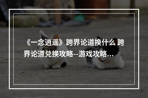 《一念逍遥》跨界论道换什么 跨界论道兑换攻略--游戏攻略网