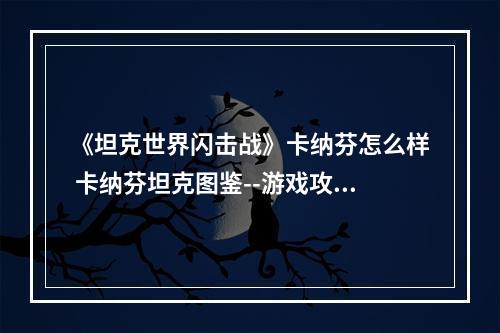 《坦克世界闪击战》卡纳芬怎么样 卡纳芬坦克图鉴--游戏攻略网