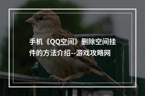 手机《QQ空间》删除空间挂件的方法介绍--游戏攻略网