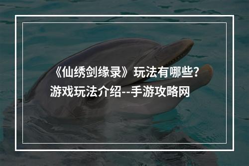 《仙绣剑缘录》玩法有哪些？游戏玩法介绍--手游攻略网