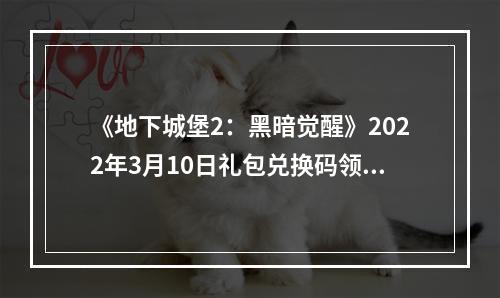 《地下城堡2：黑暗觉醒》2022年3月10日礼包兑换码领取--安卓攻略网