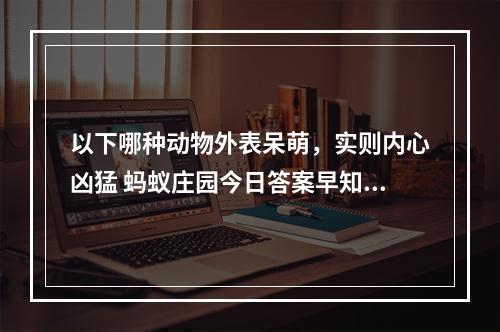 以下哪种动物外表呆萌，实则内心凶猛 蚂蚁庄园今日答案早知道6月4日