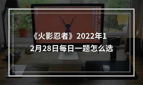 《火影忍者》2022年12月28日每日一题怎么选