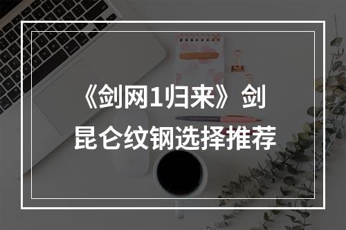 《剑网1归来》剑昆仑纹钢选择推荐