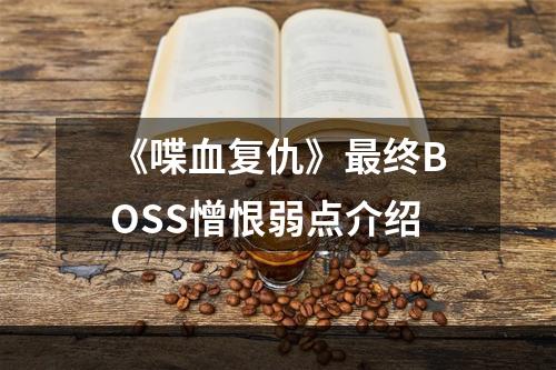 《喋血复仇》最终BOSS憎恨弱点介绍