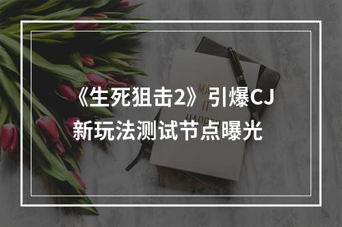 《生死狙击2》引爆CJ 新玩法测试节点曝光