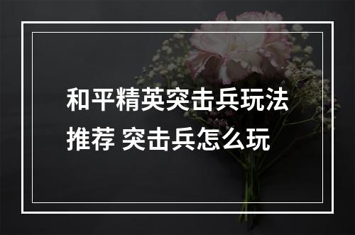 和平精英突击兵玩法推荐 突击兵怎么玩