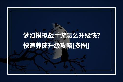 梦幻模拟战手游怎么升级快？快速养成升级攻略[多图]