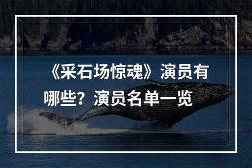 《采石场惊魂》演员有哪些？演员名单一览