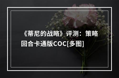 《蒂尼的战略》评测：策略回合卡通版COC[多图]