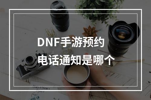 DNF手游预约电话通知是哪个