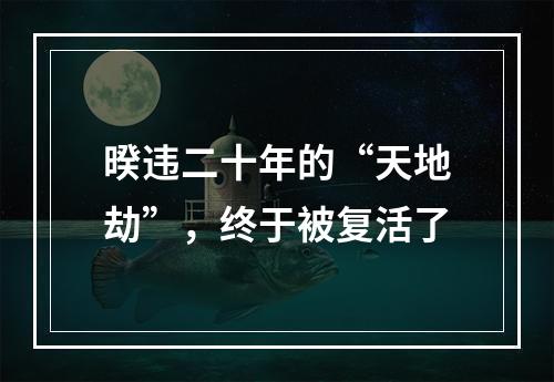 暌违二十年的“天地劫”，终于被复活了