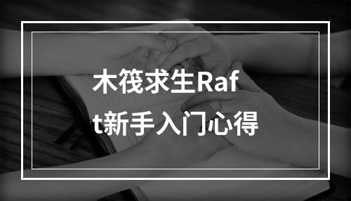 木筏求生Raft新手入门心得