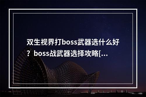 双生视界打boss武器选什么好？boss战武器选择攻略[视频][多图]