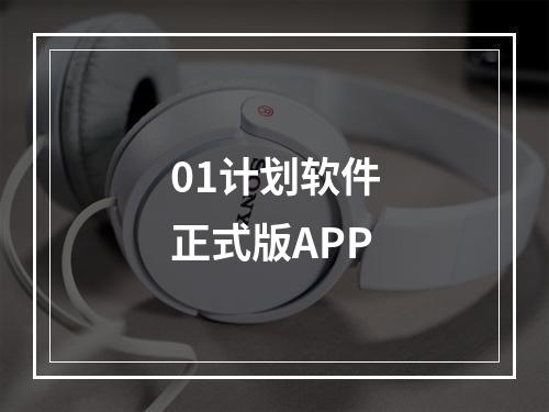 01计划软件正式版APP