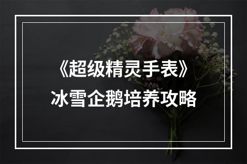 《超级精灵手表》冰雪企鹅培养攻略