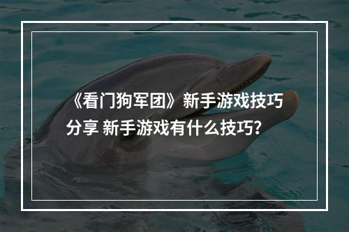 《看门狗军团》新手游戏技巧分享 新手游戏有什么技巧？