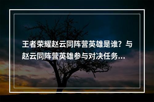 王者荣耀赵云同阵营英雄是谁？与赵云同阵营英雄参与对决任务攻略[多图]