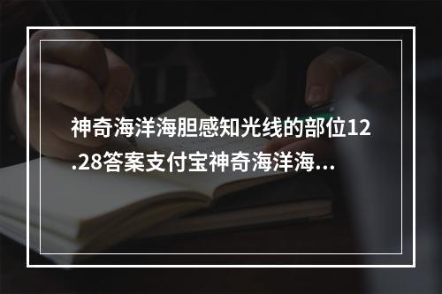 神奇海洋海胆感知光线的部位12.28答案支付宝神奇海洋海胆怎么感知光线