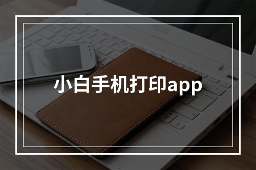 小白手机打印app