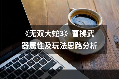 《无双大蛇3》曹操武器属性及玩法思路分析