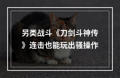 另类战斗《刀剑斗神传》连击也能玩出骚操作