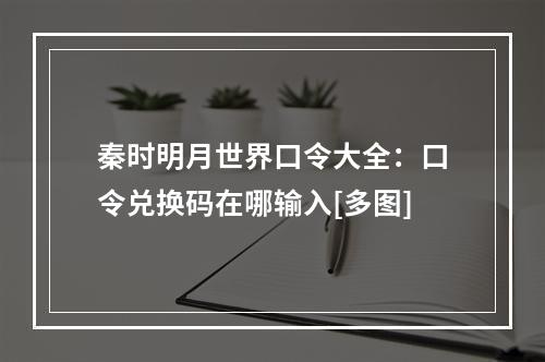 秦时明月世界口令大全：口令兑换码在哪输入[多图]