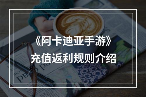 《阿卡迪亚手游》充值返利规则介绍