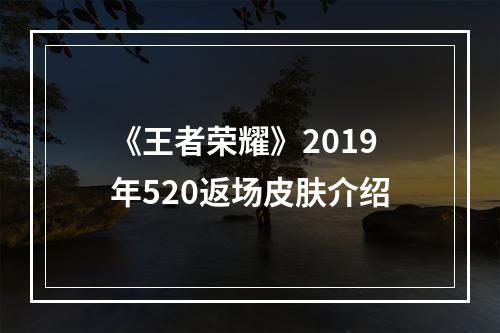 《王者荣耀》2019年520返场皮肤介绍